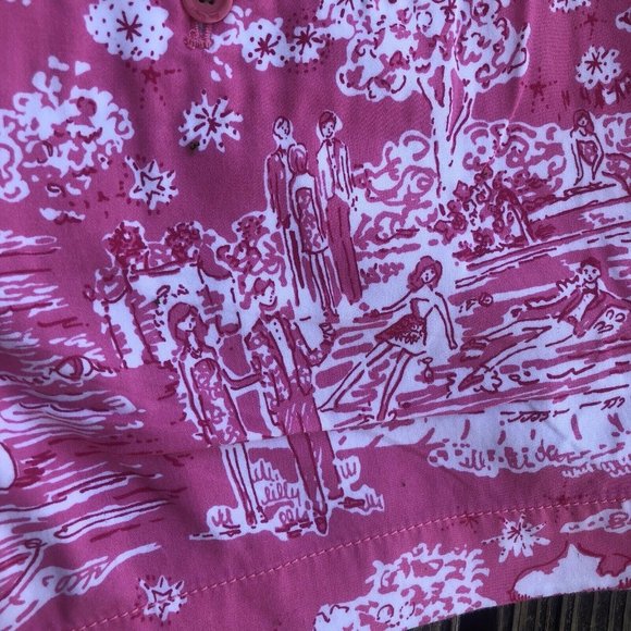 Lilly Pulitzer Shorts Skinny Dippin Sz 4 Callahan Womens Pink White RARE HTF - Picture 8 of 8